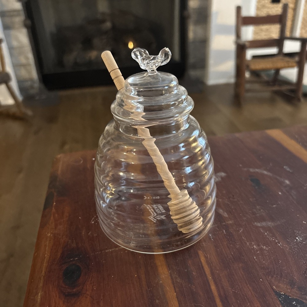 Glass Honey Bee Jar By Market Place